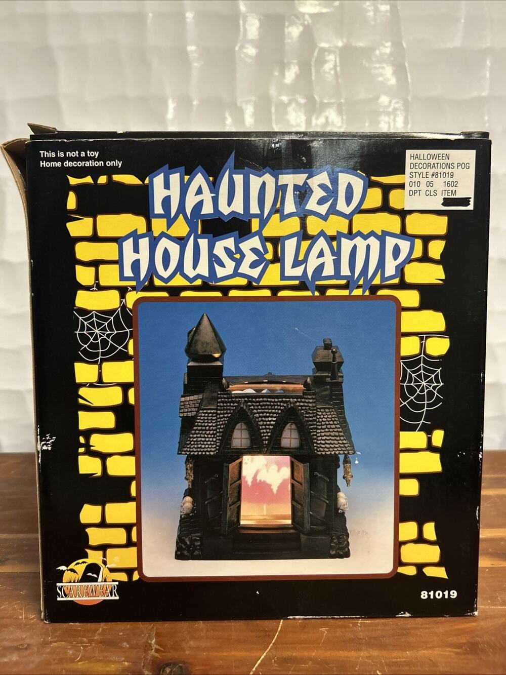 Vtg Scarewear Haunted House Lamp NIB